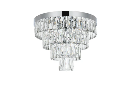 Elegant Lighting Josephine 18" Flush Mount in Chrome - Picture 7 of 8