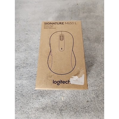 Logitech Signature M650 L Wireless Mouse Black Full Size Bluetooth Logi Bolt New