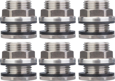SSBF020 Stainless Steel 304 Bulkhead Tank Fitting (Double Female 1/2  NPT and Ma