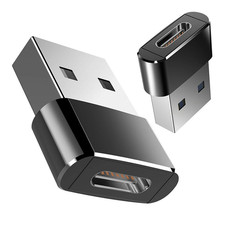 1 PACK USB to USB C Adapter Type-C Female to A Male OTG Converter Car Charger