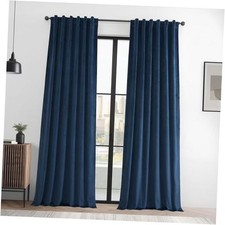 Basic Deluxe Velvet Room Darkening 50"W x 108"L Pack of 2 Deep Cobalt Blue