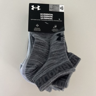Under Armour 1386239 Unisex UA Essential Low Cut Socks (6-Pack) Small