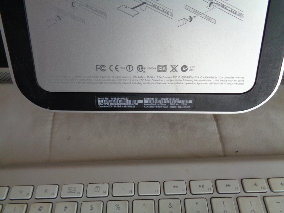 Apple iMac A1224 20" Desktop Computer - A1224 Tested Works No Power Cord READ - Image 2 of 4