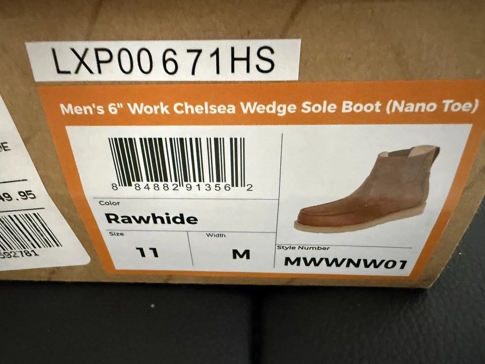 Suela de cuña Chelsea de trabajo Twisted X para hombre de 6" cuero crudo para hombre 11 M Foto 4 de 4