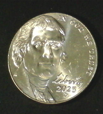 2025-D -- Low Mintage  --Jefferson Nickel GEM-BU- FULL Step Detail
