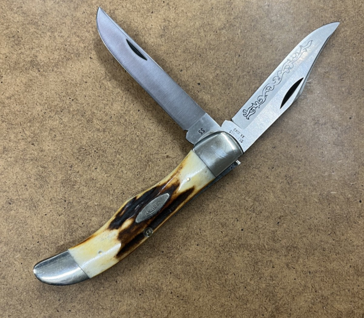 CASE XX Knife 5265 SAB-Blue Scroll on Blade -Good Condition | eBay