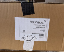 Bauhaus UM5740UCW Undermount Basin 570x370mm White Ceramic No Tap Hole