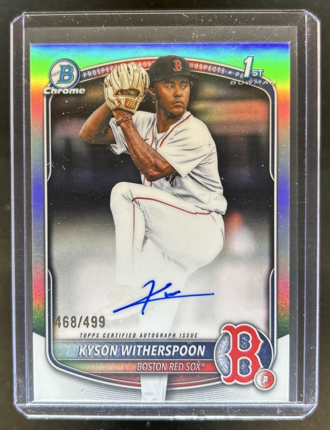 2025 Bowman Draft Kyson Witherspoon Chrome Auto Refractor 1st #/499 Red Sox