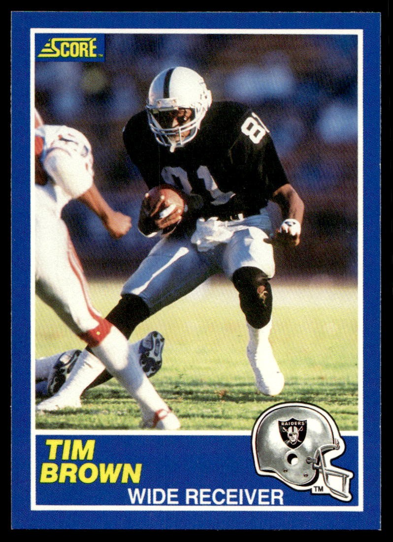 1989 Score #86 Tim Brown Los Angeles Raiders RC NO RESERVE!