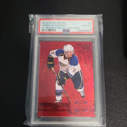2012-13 Fleer Red PMG, PSA 6, Jaden Schwartz, Precious Metal Gems, SP, Red, RARE - Picture 1 of 2