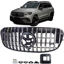 Sport K&uuml;hlergrill Frontgrill Schwarz Glanz Chrom f&uuml;r Mercedes GLS X167 ab 2023