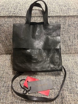 GIORGIO BRATO 2WAY Brat Lammleder 2-Wege Schultertasche schwarz Handtasche...