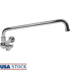 Durable Wall Mount Kitchen Faucet Chrome Finish Heavy Duty Brass Aerated Stream