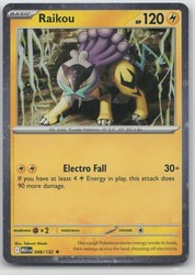 Raikou 048/132 Mega Evolution Promo Cosmos Holo