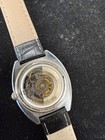 Rare Breitling Geneve Men's Automatic Swiss Blue Dial Date Black Leather Strap — photo 3