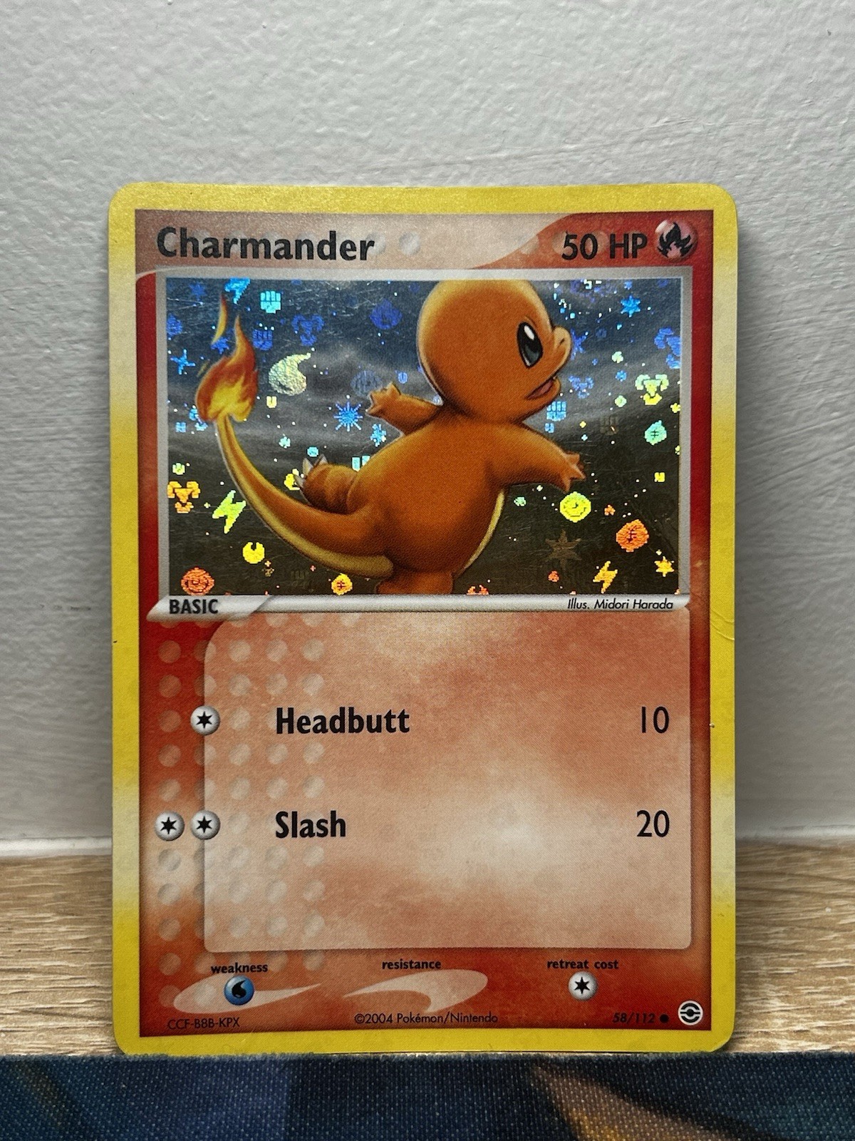 Charmander 58/112 EX FireRed & Leafgreen Reverse Holo Stamped Pokémon Card HP
