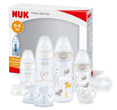 NUK First Choice+ Perfect Start Set Babyflaschen Starterset mit Temperature Cont