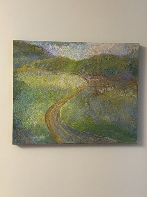 Marsha Heller Original Acrylic Painting  Mountain Road  24x30 Textured Landscape