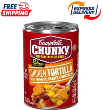 Campbell's Chunky, Chicken Tortilla Soup with Grilled White Meat Chicken, 18.6OZ