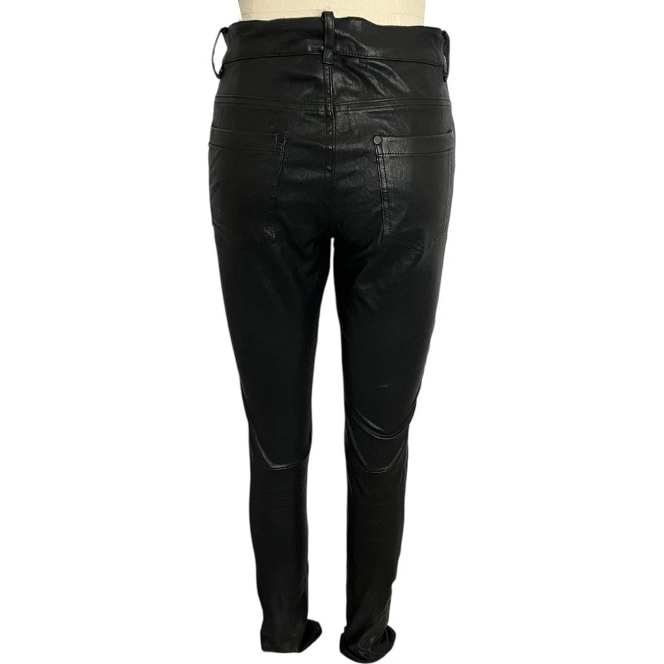 Pantalones Alice + Olivia negros 100 % cuero 6 Foto 3 de 4