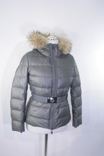 Moncler Jacke in Silber mit Kapuze/Gürtel  Gr. 2 (38)   575/01 *bitte messen*