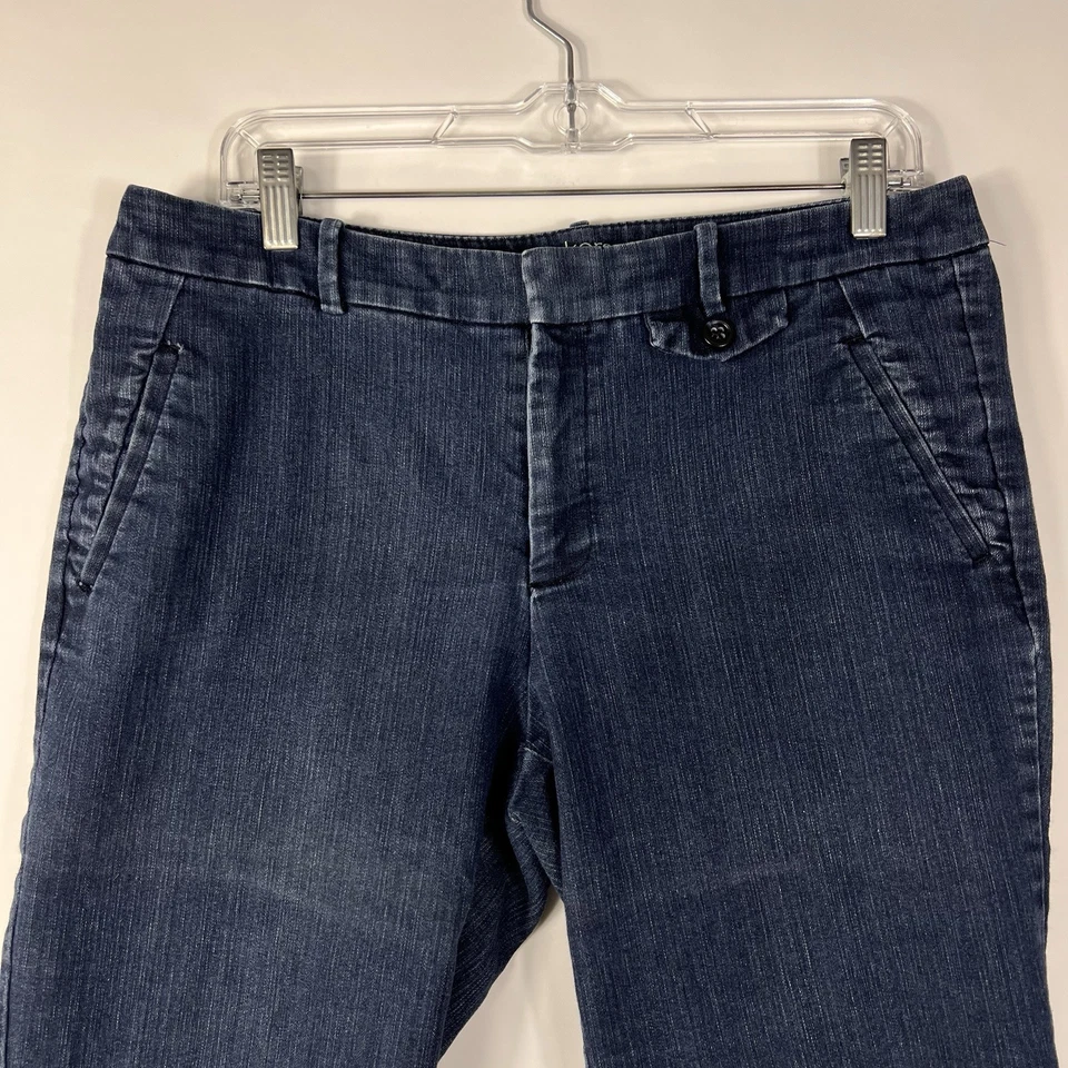 Pantalones Cortos Dockers Jean Para Mujer Petite 12P Skimmer Bermuda Denim Elásticos Foto 2 de 4