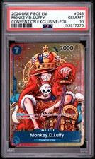2024 ONE PIECE PROMOS CONVENTION EXCLUSIVE-FOIL #043 MONKEY D. LUFFY PSA 10