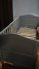 Baby And Toddler Bed Wooden, Grey Colour Without Matress
