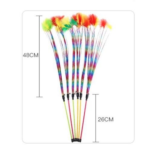 Bell Teasing Cat Stick Plastic Pet Toys Accessories Teaser - Picture 2 of 12