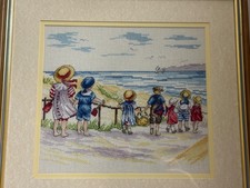Tous nos enfants DMC point de croix complet d'hier à la plage - Faye Whittaker