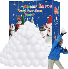 100 PCS Snow Fake Balls, Soft Artificial Snow Toy Balls for Kids, Indoor Snow Fi