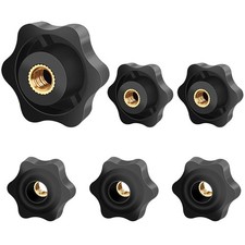 6 Pieces Wing Nuts, Wing Nuts and Bolts, M6 Wing Nut, for Plastic and Brass Star
