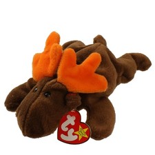 TY Beanie Baby - CHOCOLATE the Moose (9 inch) - MWMTs Stuffed Animal Toy