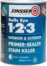 Zinsser Bulls Eye 1-2-3 Primer-Sealer & Stain Killer 1 Litre Ready Mixed Colour