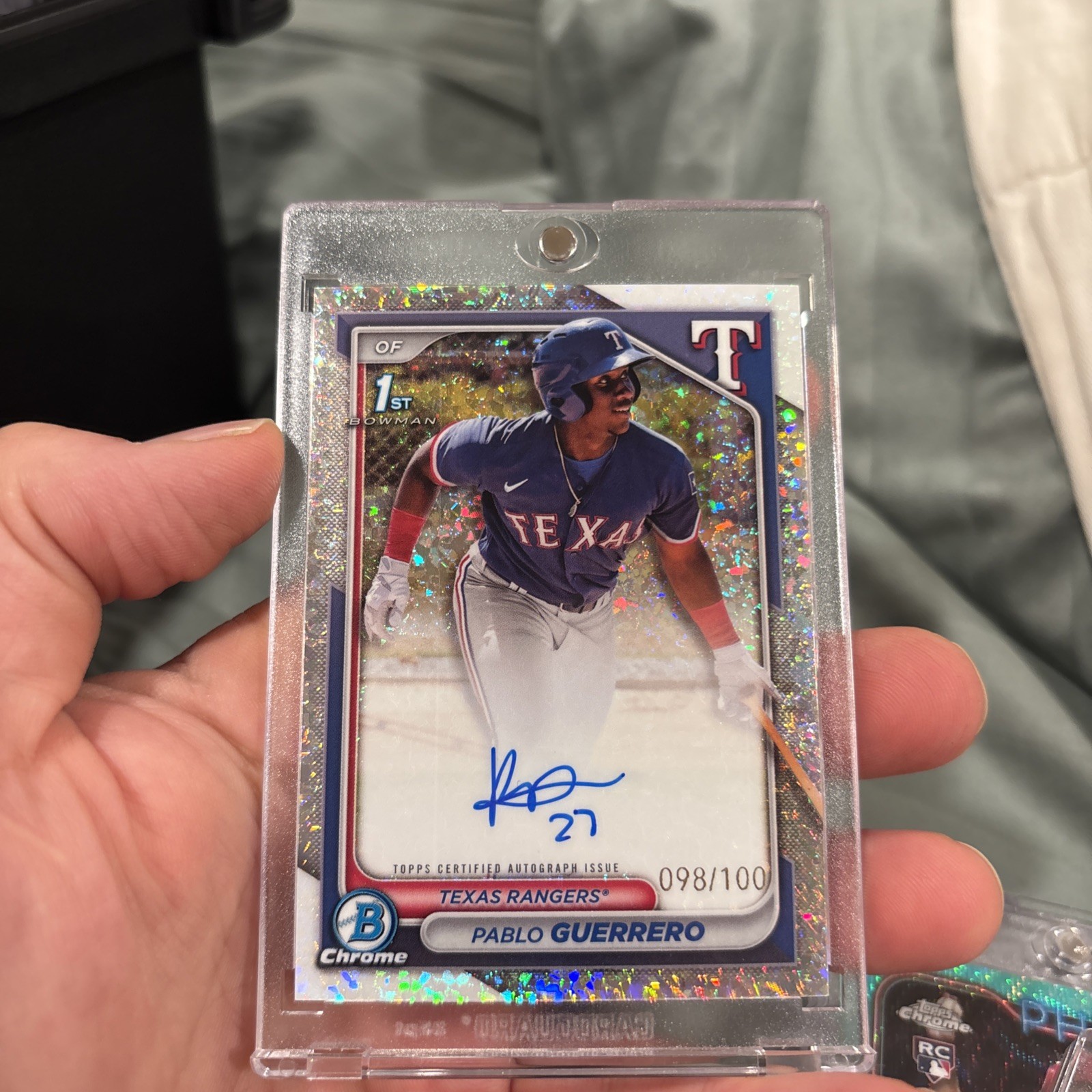 2024 Bowman Chrome Pablo Guerrero 1st Mini Diamond Refractor Auto #/100