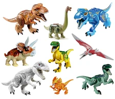 MOC LEGO Jurassic World T-Rex, Velociraptor, Dilophosaurus - BUNDLE AND SAVE!