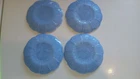 Set of 4 Delfite Jeannette Co. Depression Glass Cherry Blossom Saucers 4 1/2"