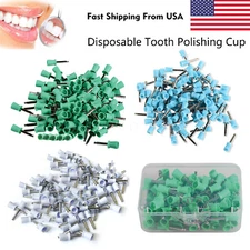 100pcs Dental Polishing Cups Prophy Cup Latch Type Brushes Rubber FEN