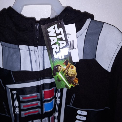 Star Wars Hoodie , Darth Vader Theme. Unmasked Size 6/7 - Picture 4 of 9