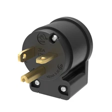 20 AMP MALE 90 Degree Extension Cord Replacement Ends Power Angled Plug Repair