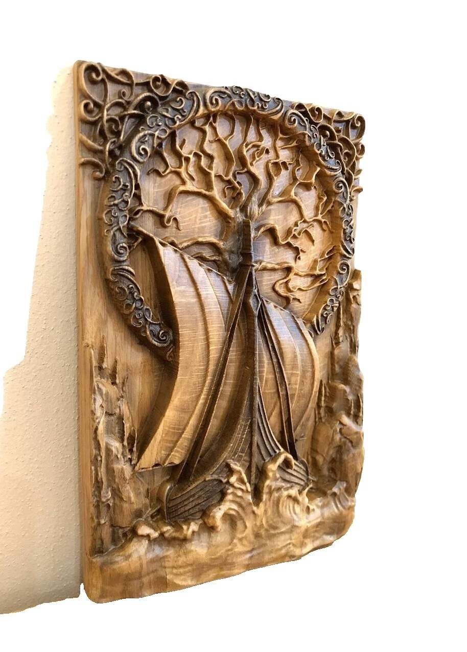 Esculturas de arte de fantasía de madera