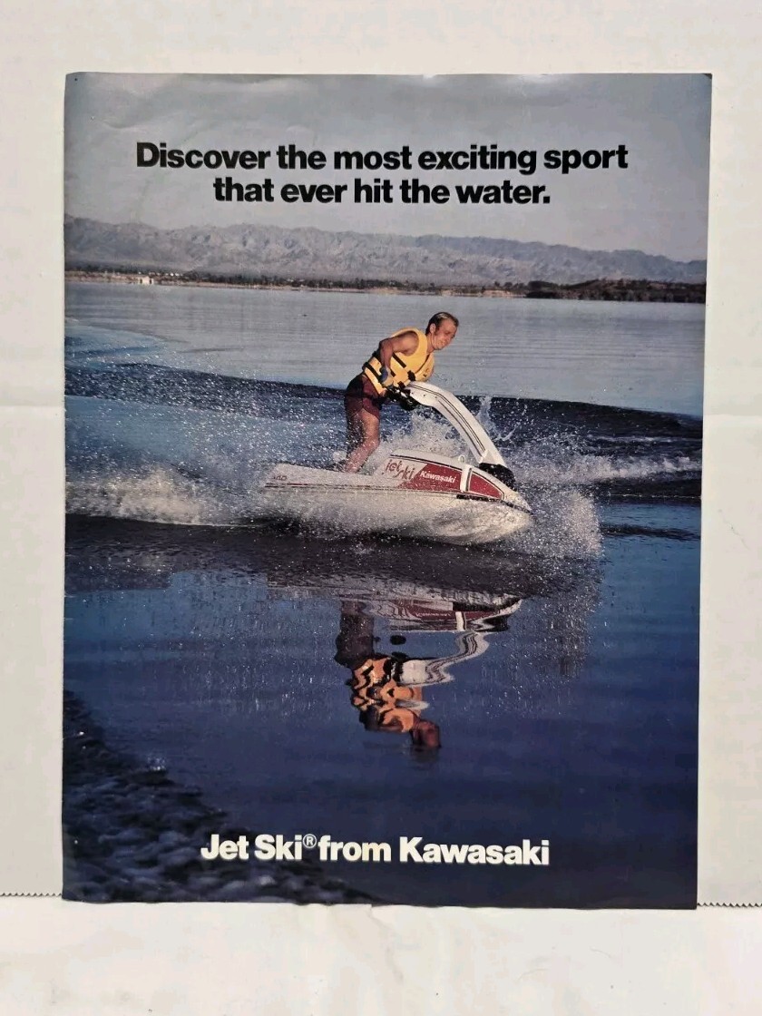 しらたき 1979 Kawasaki Jet Ski JS440 Original Vintage Sales Brochure Folder