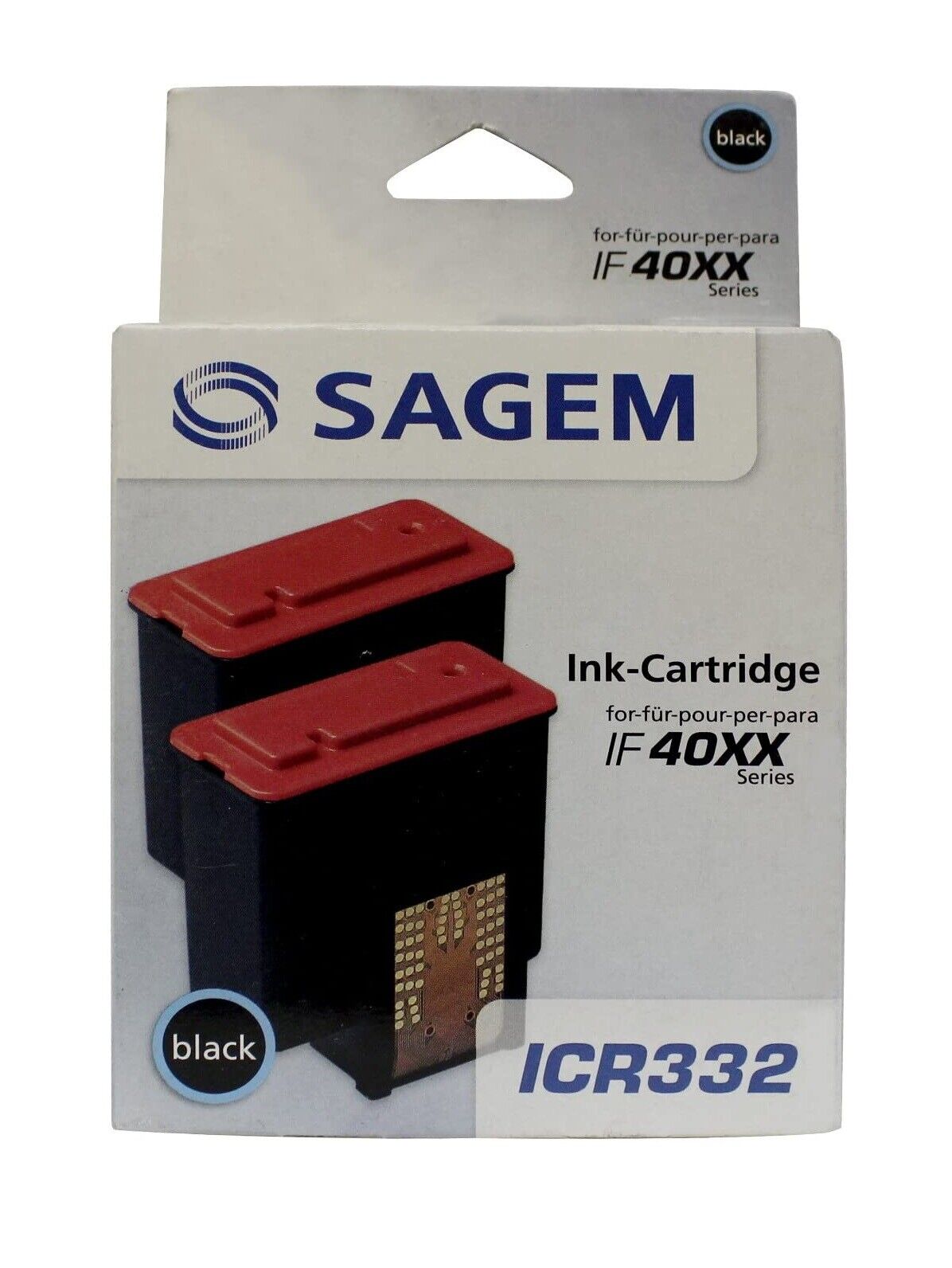 2 X Original Sagem Ink Phonefax IF-4035 IF-4065/ICR-332K Black Ink Cartridge