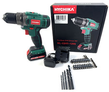 Hychika Taladro Atornillador 12V, Destornillador EléCtrico, 30N.M Atornillador EléCtrico, 21+1 Ajustes Par, 2 Velocidad Ajustable, 25 Accesorios, Luz Led, Cargador RáPido-image