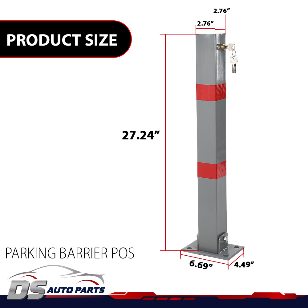 FOLDING PARKING BARRIER LOCKABLE CAR BOLLARD DRIVEWAY CAR SAFETY SECURITY POST