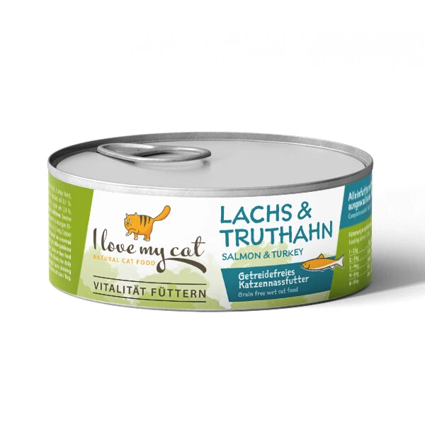 ILMC Katzenfutter Nassfutter mit Lachs & Truthahn Getreidefrei 6x100g - Bild 2 von 4