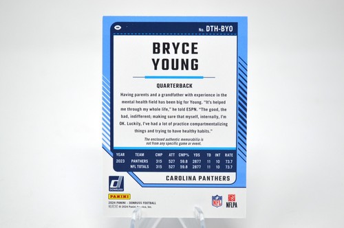 2024 Panini Donruss Threads Bryce Young Memorabilia Relic Patch #DTH-BYO - Foto 2 di 2