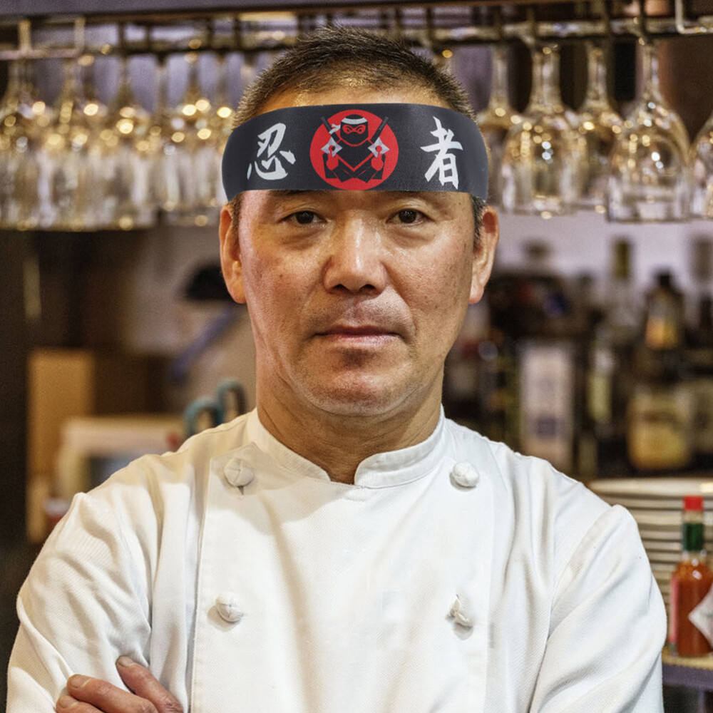 2 Pcs Decorative Chef Headbands Wide for Women Sushi Costume Man