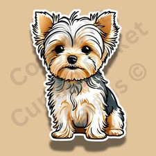 Yorkie Dog Cute Yorkshire Terrier Dog Breed 3" Vinyl Sticker