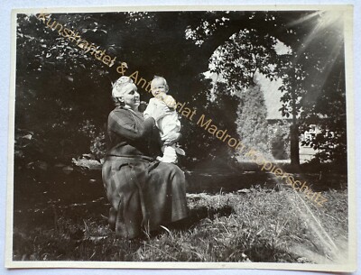 orig. Foto Sterley Lauenburg um 1920 Mutter Kind 